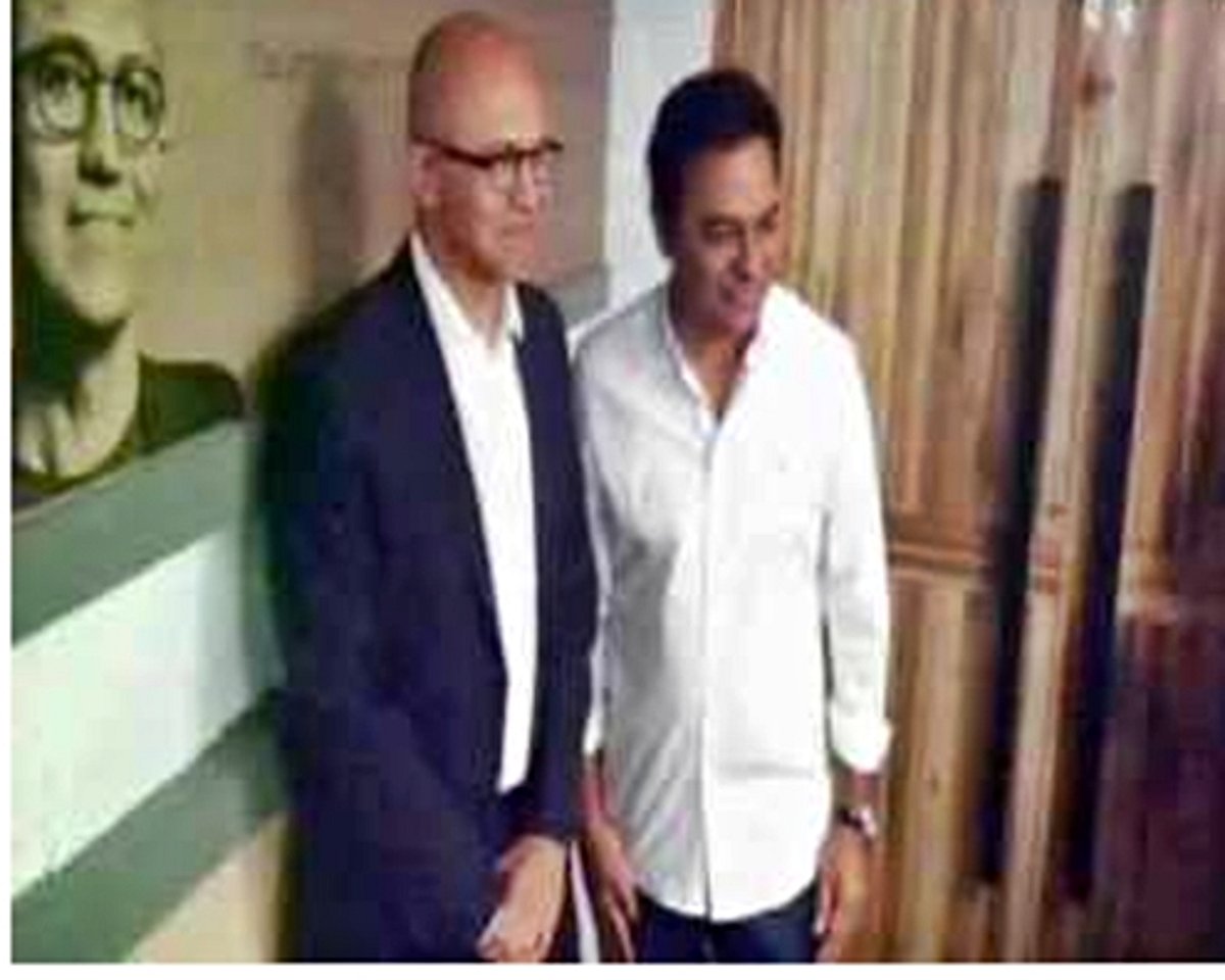 சத்ய நாதெல்லா-கே.டி ராமா ராவுடன் சந்திப்பு